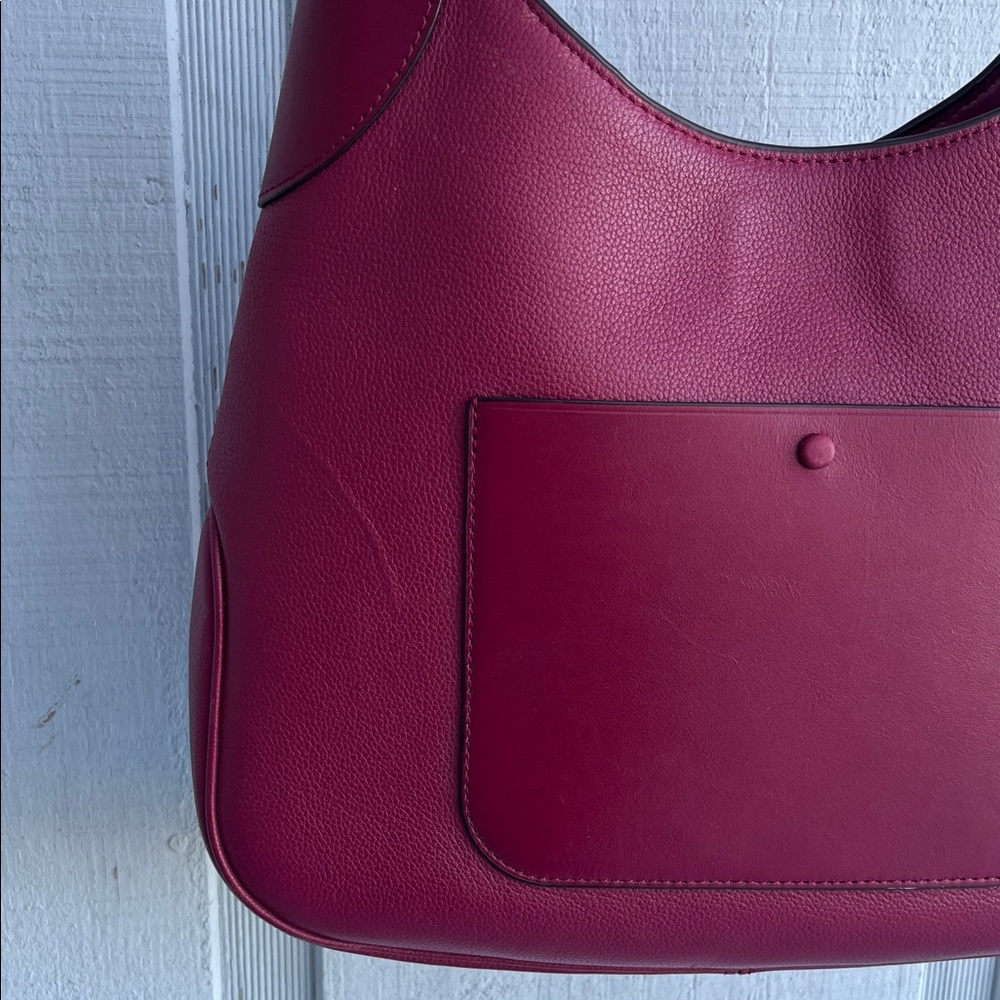 Kate Spade Aster Shoulder Bag Cranberry Cocktail Pebbled Leather EUC WKR00567 - Picture 7 of 12